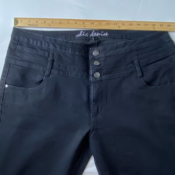 City Chic Black Denim Mid Rise Bootcut Jeans - Picture 4 of 9